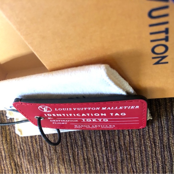 Louis Vuitton Malletier TOKYO ID tag. 2017 Kim Jones. RED (1of3) SF5117 - Picture 5 of 14